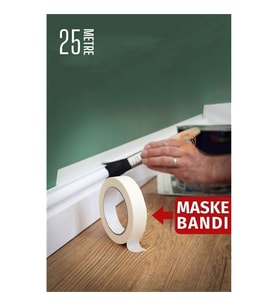 Maskeleme Bandı 25 Metre Çıkarılabilir Boyacı Bandı