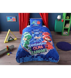 Taç Pj Masks Yorgan Seti (Beyaz)