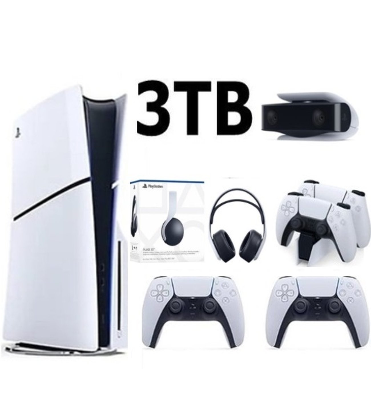 Playstation 5 Slim Cd Edition 3TB +2.Dualsense Kol +Kamera+3D Plus