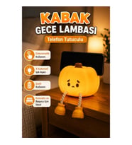 Silikon Pumpkin Night Light Telefon Tutuculu Şarjlı LED Masa Lambası