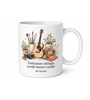 Kişiye Özel Hobi Köşesi Baskılı Kupa Bardak İsimli Hediye Kupa