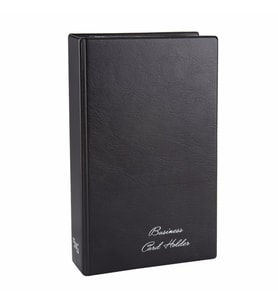 KARTVİZİT ALBÜMÜ 4 SIRALI 96 KARTLIK 16,5X26,5 CM (Siyah)