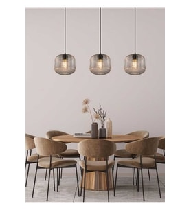 MYLİGHTS RUSTİK ÜÇLÜ CAMLI MASA ÜSTÜ VİNTAGE SARKIT 100 CM KASA