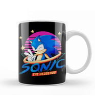 Movie Sonic With Background Black Sonic Kupa Bardak Porselen