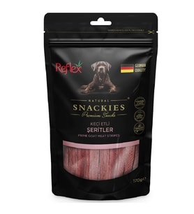 Reflex Snackies Keçi Etli Şeritler 170 G: Lezzetli ve Proteinli Köpek Ödül Maması