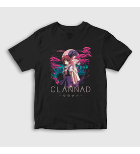 Presmono Unisex Çocuk Siyah Tomoya Nagisa Anime Clannad T-Shirt 556179tt