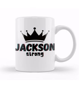 Jackson Name personalized Custom Vintage Retro Rainbow Design Gift Baby Gift For Him Kupa Bardak Porselen