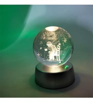 Küçük Prens 3D Renkli Işıklı Cam Küre