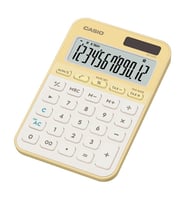 Casio MS-20YC-LY 12 Hane Pastel Sarı Krem Masa Üstü Hesap Makinesi