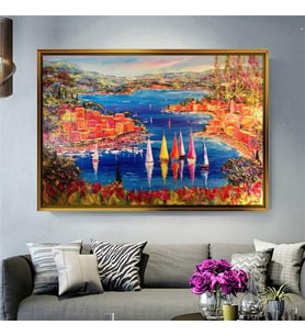 Altın Çerçeveli dekoratif tablo a1239 (Gold)