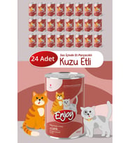 Enjoy Kuzu Etli Kedi Konservesi Sos İçinde Et Parçacıklı 400 Gr x24