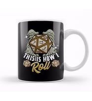 This Is How I Roll RPG Tabletop Gaming Dice Pun Kupa Bardak Porselen