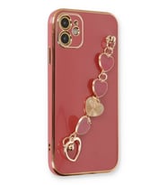Pilelistore   iPhone 12 Kılıf Esila Silikon - Kırmızı