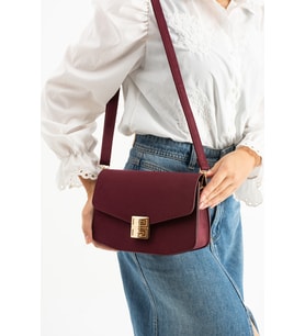 Dora Model Süet Bordo Kadın El Ve Omuz Çantası