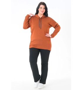 Büyük Beden Kapüşonlu Sweatshirt