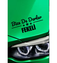Adana Feke Siyah Araç Sticker  Adana Bize De Derler  Fekeli 40x15 cm Oto Sticker