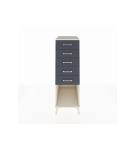 Kronos Dolap 5 Çekmeceli 44x59x134 Aytaşı-Antrasit