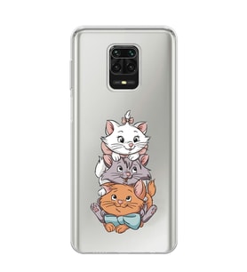 Xiaomi Redmi Note 9S - Redmi Note 9 PRO Uyumlu Marie Kedi Tasarımlı Şeffaf Telefon Kılıfı