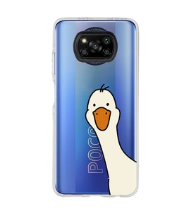 Poco X3 Pro Uyumlu Sevimli Ördek Desenli Şeffaf Telefon Kılıfı