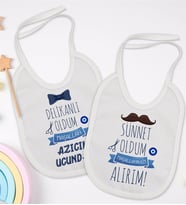 BK Kids Sünnet Tasarımlı 2’li Beyaz Mama Önlüğü-3
