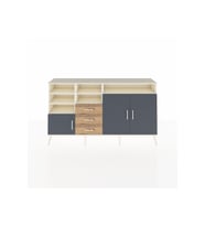 Arges Konsol 7 Raflı 3 Çekmeceli 3 Kapaklı 176x30x99 Aytaşı-Antrasit/Çam