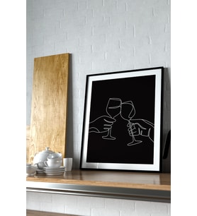 Çerçeveli  Tablo Modern Sanatsal Çerçeveler Dekorasyon  Ev Dekoru Tekli Çerçeve (Siyah)