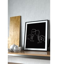 Çerçeveli  Tablo Modern Sanatsal Çerçeveler Dekorasyon  Ev Dekoru Tekli Çerçeve (Siyah)