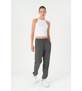 Maraton SlimFit Kadın Bisiklet Yaka  Beyaz- Atlet