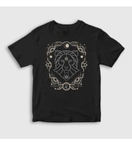 Presmono Unisex Çocuk Siyah Leo Zodiac Hediye Aslan Burcu T-Shirt 527571tt