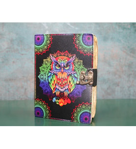 Baykuşlu Deri Defter Model 2