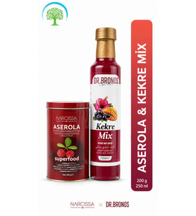 Narcıssa Aserola Ekstreli Karışık Bitki Tozu 200 g + Dr. Bronos Kekre Mix 250 ml İkili Set