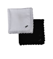 Mim Eşarp - Enba Pamuklu İğne Oyalı Namaz ve Mevlüt Örtüsü 110x110 cm 2 Adet Tek Fiyat (Siyah - Beyaz)