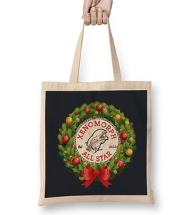 Christmas All Star Xenomorph Alien Wreath Bez Çanta Uzun Saplı