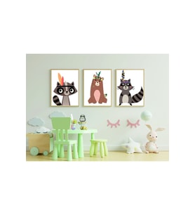 Çoçuk Odası Dekoratif Retro Mdf Tablo ( Çerçeve Görünümlü )