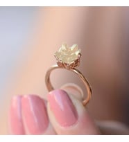 Ayarlanabilir Sarı Lotus Çiçeği 925 Ayar Gümüş Yüzük