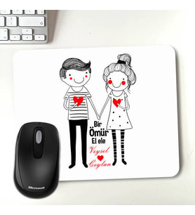 Kişiye Özel Sevgililere Özel El Ele Mousepad