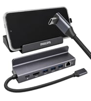 SWR1691A/93 USB-C 6’sı 1 Arada Stand Tasarımlı Hub - 4K 60Hz HDMI, 1000Mbps LAN, 100W PD
