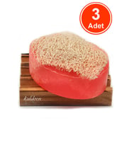 Kabak Lifli El Yapımı Doğal Frambuaz Sabunu 120 G x 3 Adet