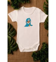 Unisex Bebek Daffy Duck Organik Baskılı %100 Pamuklu zıbın