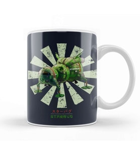 Starbug Retro Japanese Red Dwarf Kupa Bardak Porselen