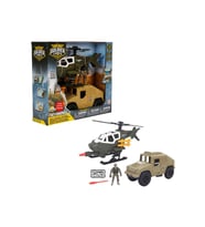 Sesli ve Işıklı Soldier Force Çift Saldırı Görevi Oyun Seti – 27 cm Helikopter ve 20 cm Askeri Araç (Çok Renkli)