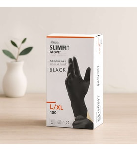 Nitril Muayene Eldiveni Siyah XL Pudrasız 100'lü