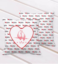 BK Gift Kişiye Özel Sevgililer Günü I Love You Kalp Desenli Dekoratif Kırlent Yastık-37 (Beyaz)