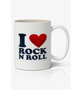 I Love Rock 'N' Roll Baskılı Kupa Bardak Baskılı Kahve Kupa Bardak