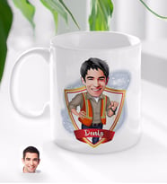 BK Gift Kişiye Özel İsimli Erkek Karikatürlü Beyaz Kupa Bardak-80