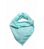 Mint Yeşili Bandana Desenli Kare Fular