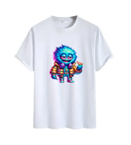 Animasyon Görselli  Unisex (Tshirt) Tişört (Beyaz)