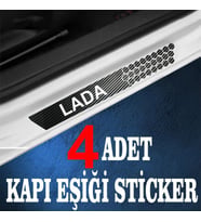 Lada özel Oto Kapı eşikleri Sticker Karbon 4 Adet