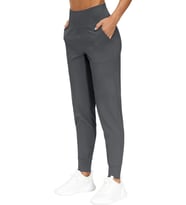 Kadın Yüksek Bel Yoga Koşu Egzersiz Joggers Hafif Eşofman Altı JOGER-EŞOFMAN (Füme)
