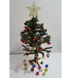 Yılbaşı Çam Ağacı 60 cm 53 Dal - Merry Christmas Çam Ağacı - Yılbaşı Ağacı